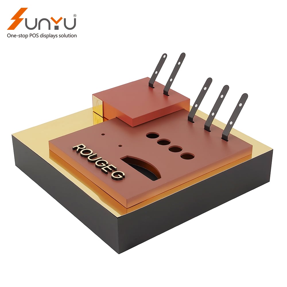 Sunyu high quality custom acrylic cosmetic shop display retail lipstick display stand manufacture