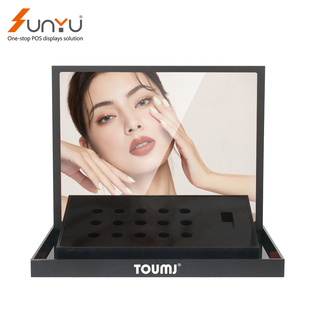 Wholesale Custom Countertop Cosmetic Lipstick Makeup Acrylic Display Stand with LED Light supplier