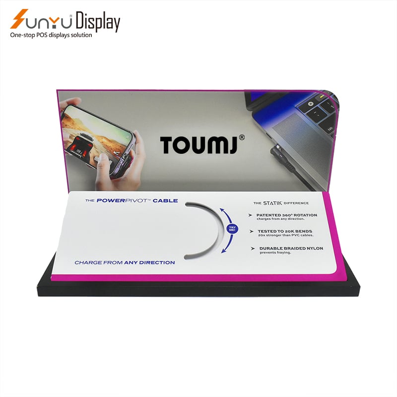 Factory Custom Electronics Mobile Pendant Display Stand Acrylic Iron Polished Retail Office Use Customizable Shelf Display supplier