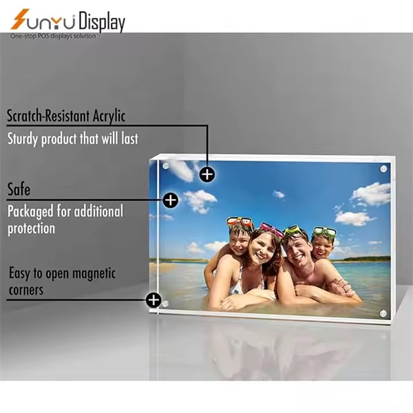 Create a unique photo display with a sleek magnetic block