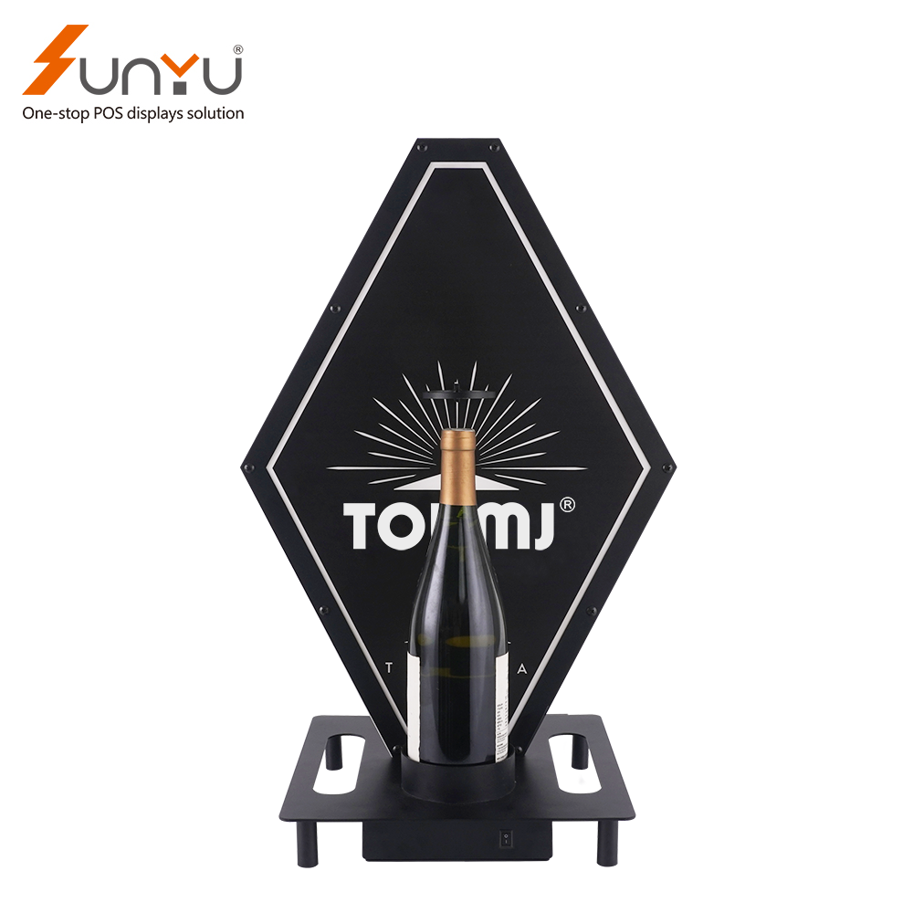 Sunyu custom high quality metal wine bottle display stand factory