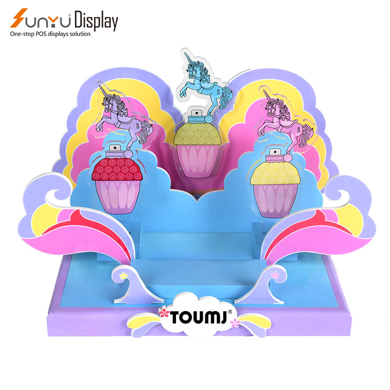 Sunyu New Design Custom Acrylic Cosmetic Perfume Display Stand Make up Display Racks manufacture