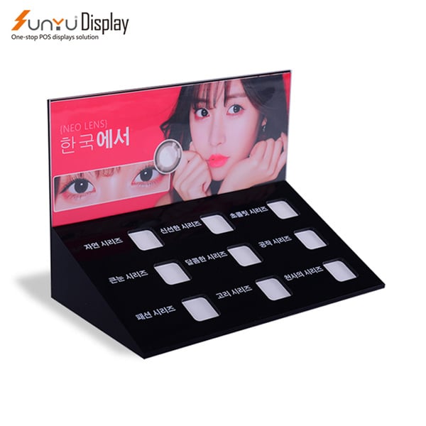 Add a touch of refinement to your presentation with a black acrylic stand