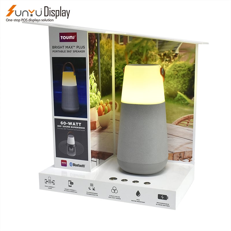 Sunyu Factory Wholesale Custom Design Electronic Product Display Rack Acrylic Bluetooth Speaker Display Stand manufacture