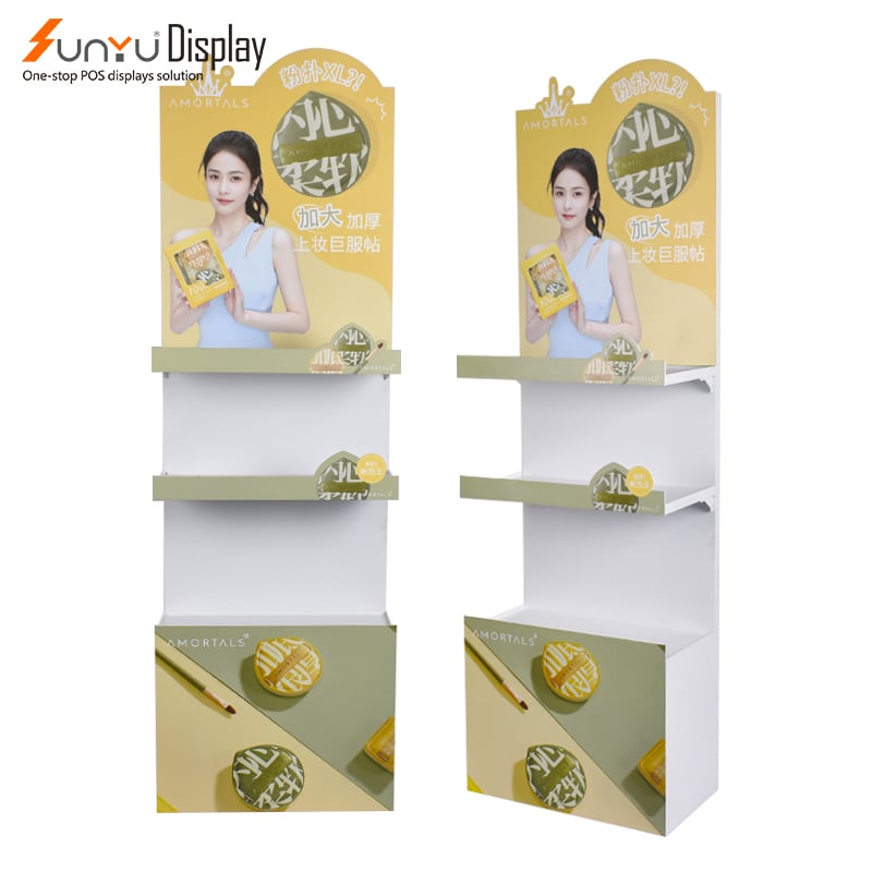 Shopping Mall Custom Cosmetics Display Stand Acrylic PVC Cosmetics Display Stand Retail Floor Display supplier