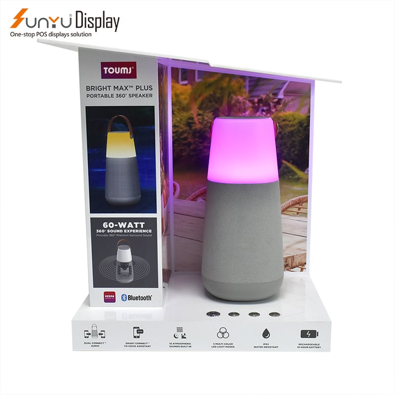 Sunyu Factory Wholesale Custom Design Electronic Product Display Rack Acrylic Bluetooth Speaker Display Stand details
