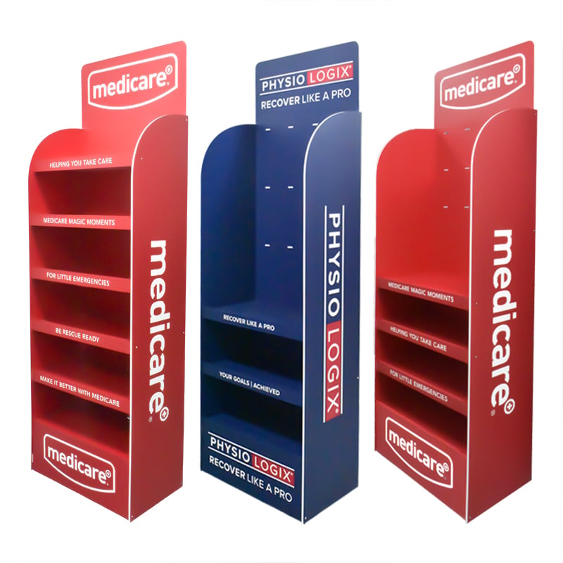 Customized Wholesale Design Supermarket Food and Drug Retail Display Stand Independent PVC Foam Board Floor Display Stand factory