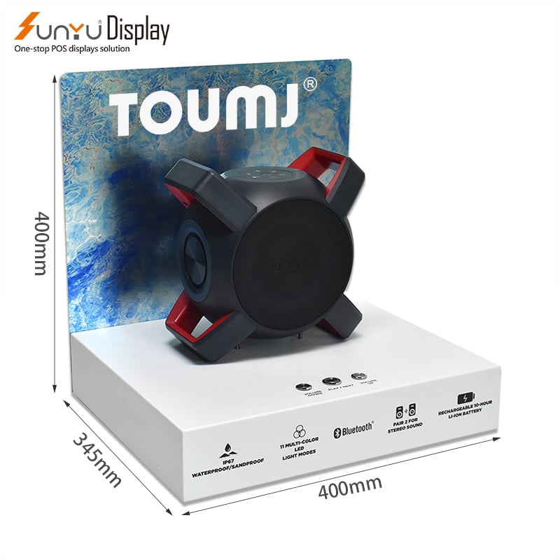 New Style Hot Sale Speaker Acrylic Display Wireless Sports Ear Buds LED Speaker Counter Display Stands manufacture