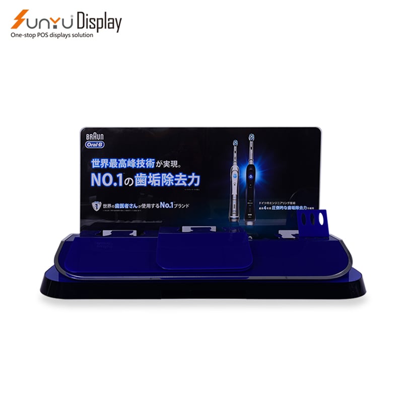 Custom Acrylic Toothbrush Display Stand Shopping Mall Electric Toothbrush Display Stand details