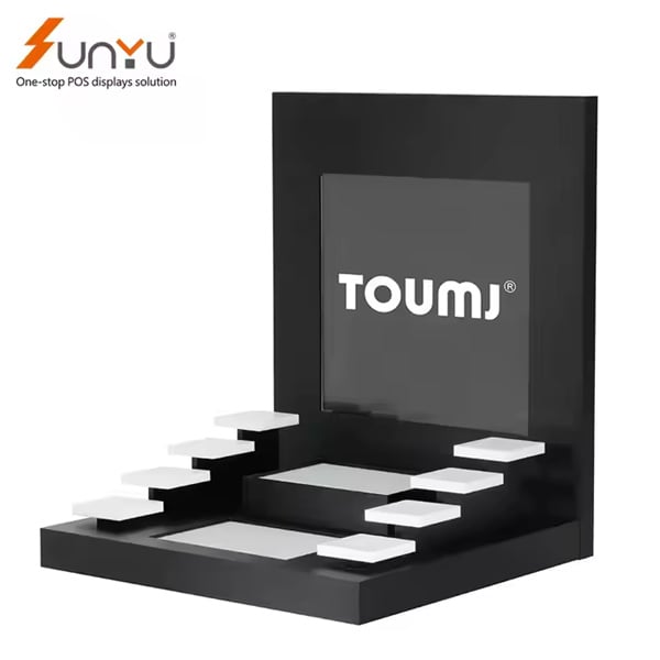 Elevate your fragrance display with a transparent acrylic stand