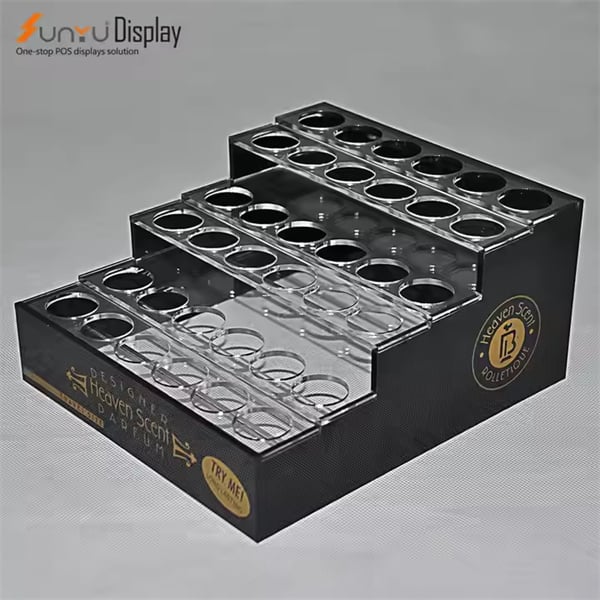 Get organized with a sleek and stylish acrylic 3 tier shelf.