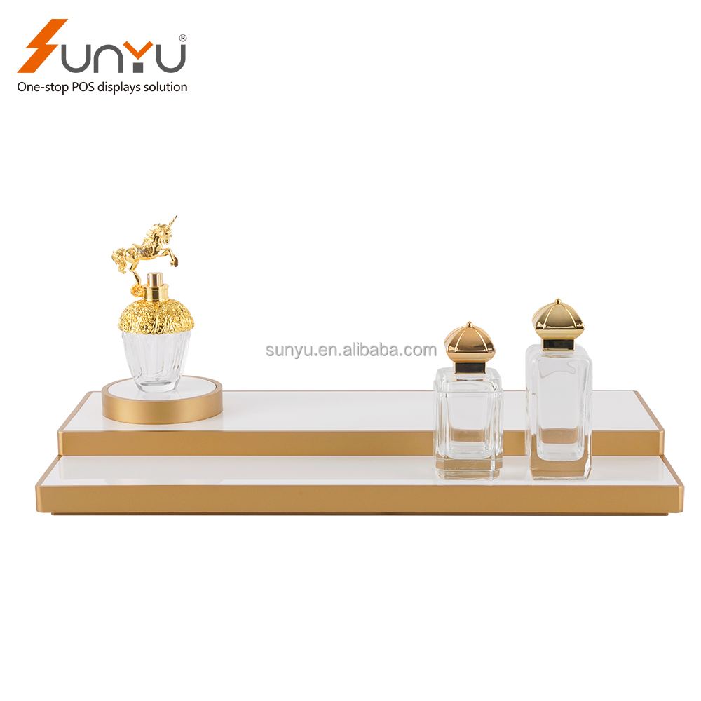 Sunyu Luxury Custom Retail Acrylic Cosmetic Perfume Display Stand Cosmetic Display Stand supplier