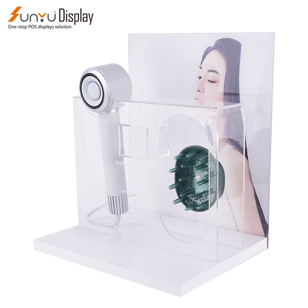 Newbie Custom Counter Home Appliance Display Stand Acrylic Salon Hair Dryer Holder details