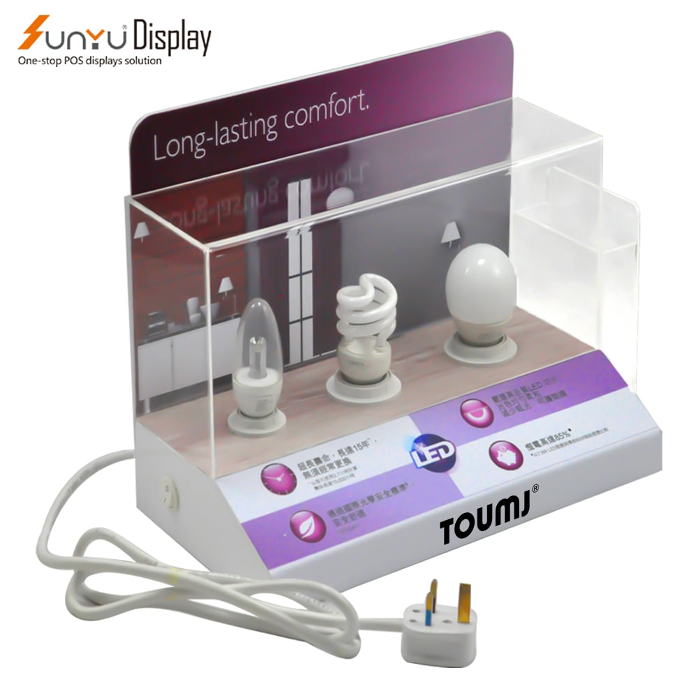 Custom High Quality Lighting Display Cabinet Electronic Products Home Display Stand With Light Switch supplier