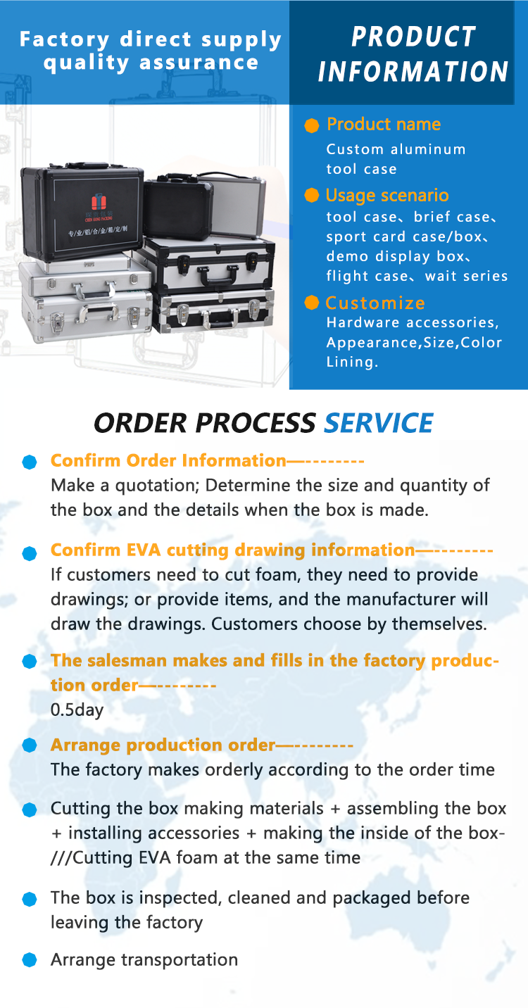Aluminum Alloy Trolley Case OEM & ODM Supported Tool Case with Trolley Design supplier
