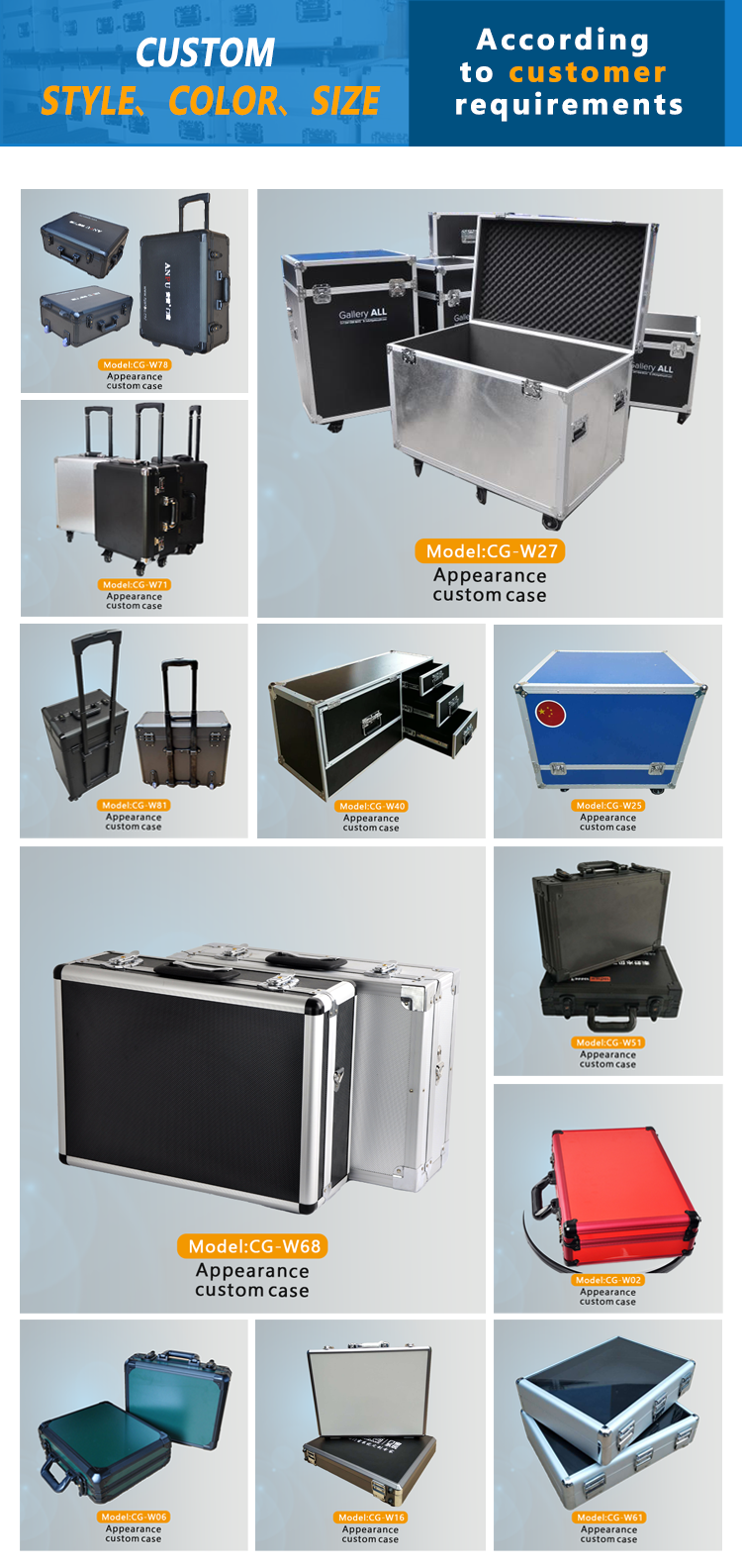 Aluminum Alloy Trolley Case OEM & ODM Supported Tool Case with Trolley Design supplier