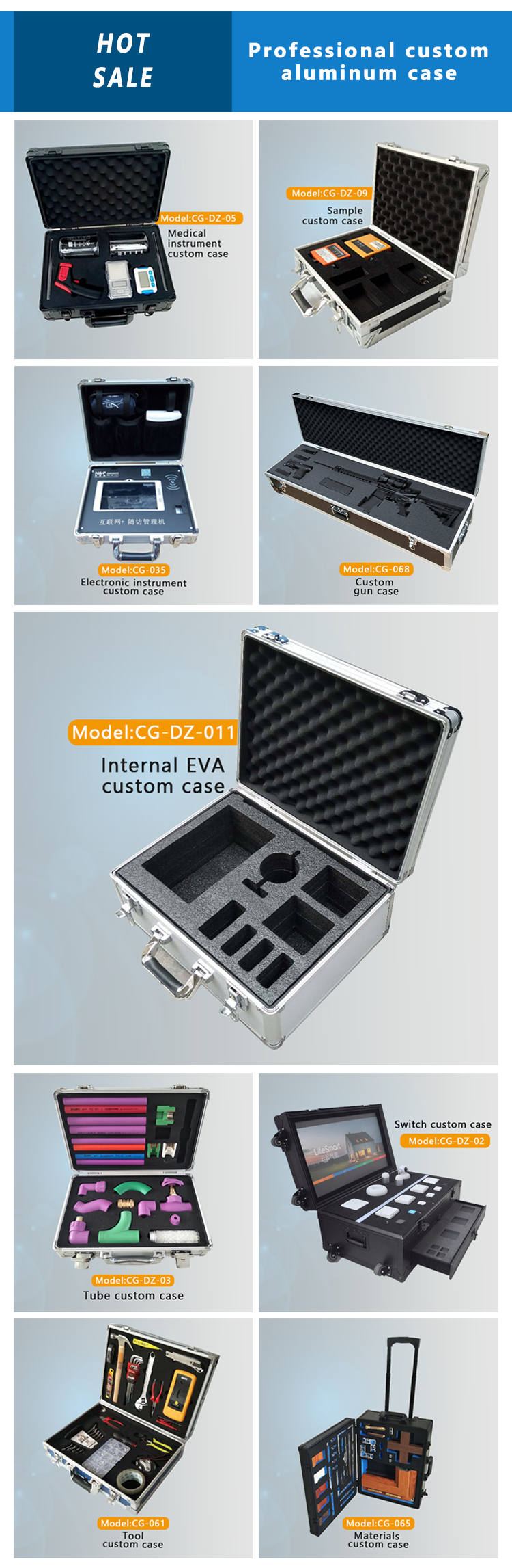 Aluminum Alloy Trolley Case OEM & ODM Supported Tool Case with Trolley Design manufacture