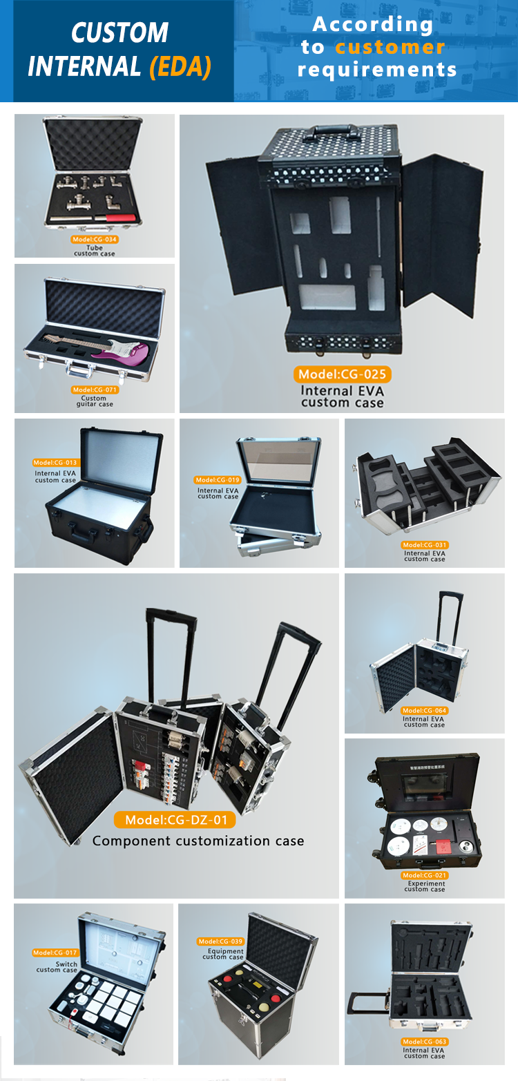 Aluminum Alloy Trolley Case OEM & ODM Supported Tool Case with Trolley Design manufacture