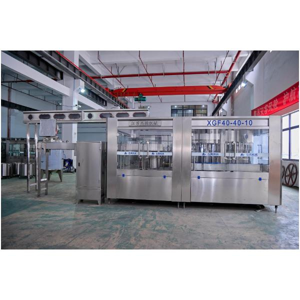 Streamlined production line for mineral water bottling