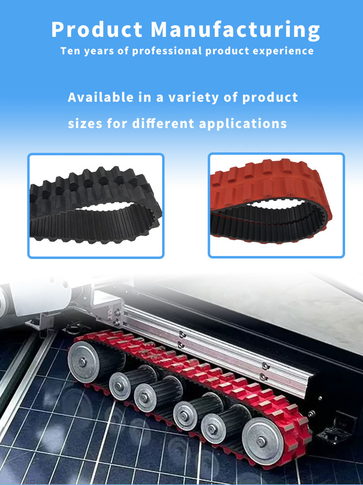 Clean Solar Photovoltaic Robot Caterpillar Tracks Belts supplier