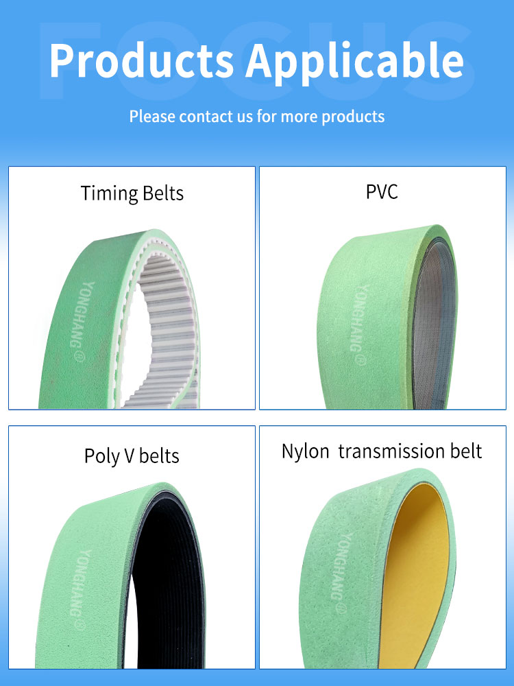 Foam coated pu rubber poly v belt timing flat sponge belts factory