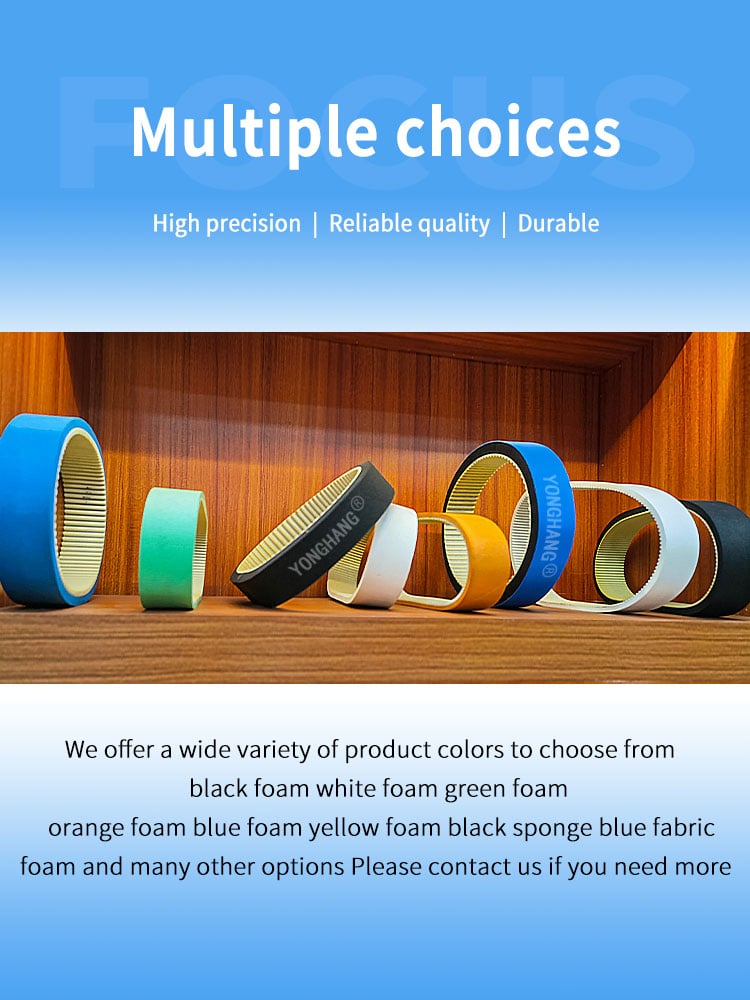 Foam coated pu rubber poly v belt timing flat sponge belts manufacture