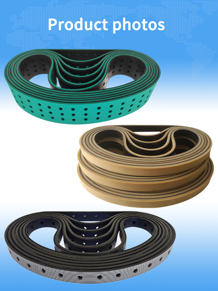 Vacuum chambers grooves traction paper feeder belts manufacture