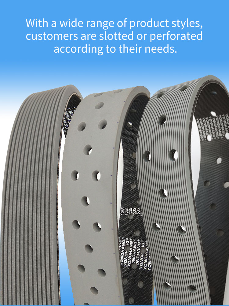 Wear resistant Grey Rubber Folder Gluer Belts details