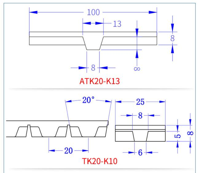 TK20/ATK20-K6 K10 K13 PU Timing Belts manufacture