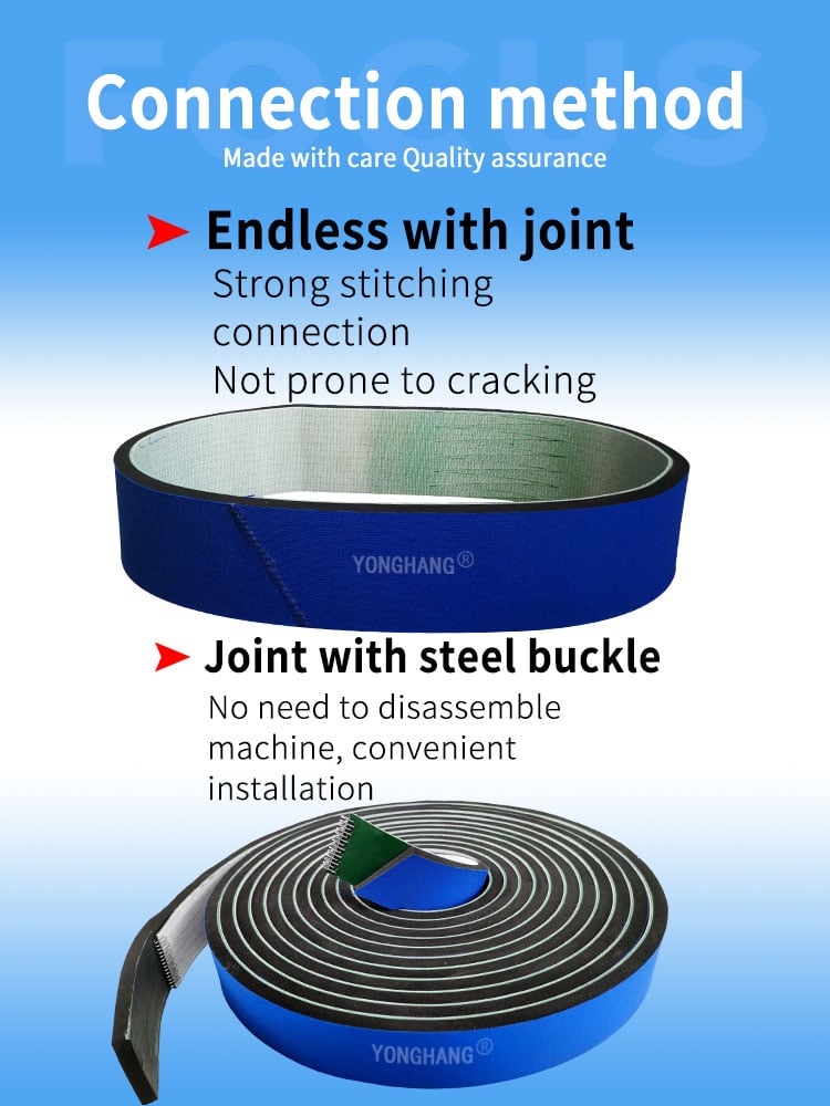 Foam coated pu rubber poly v belt timing flat sponge belts supplier