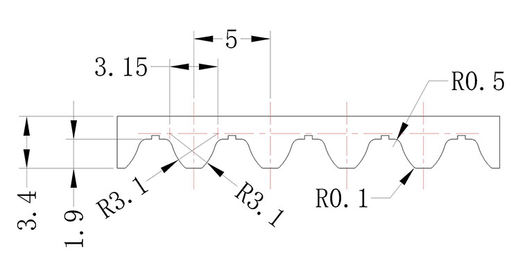STD5M PU Timing Belt details