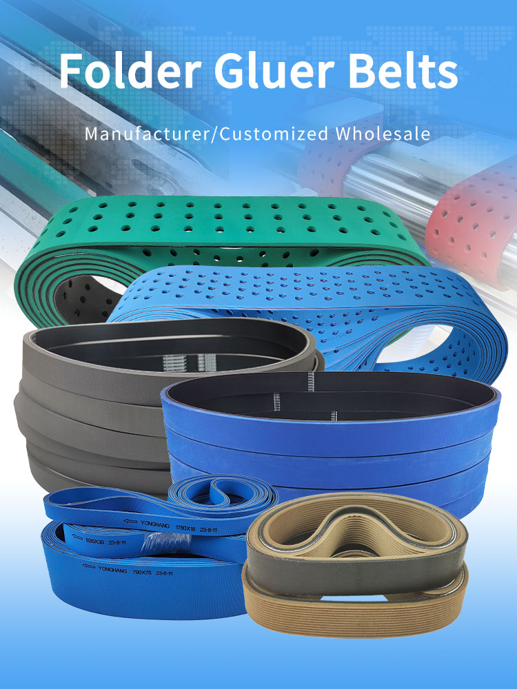 Transmission seamless folder feeder belts coated rubber flat belt details