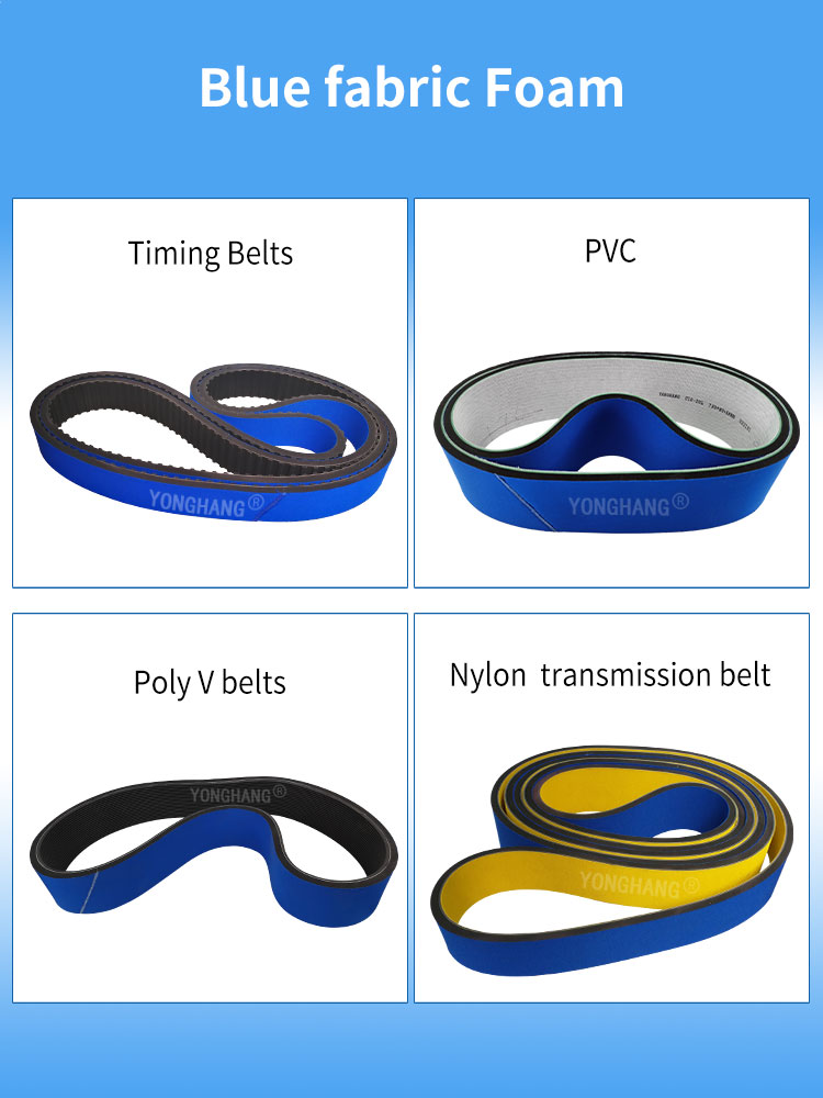 Foam coated pu rubber poly v belt timing flat sponge belts manufacture