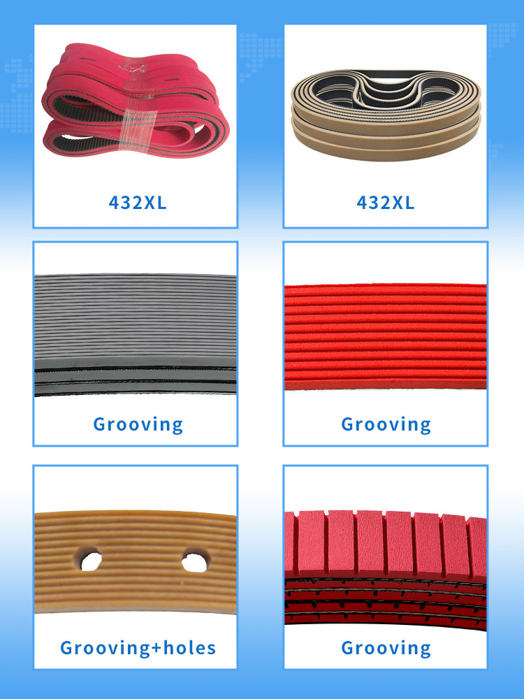 Transmission seamless folder feeder belts coated rubber flat belt details