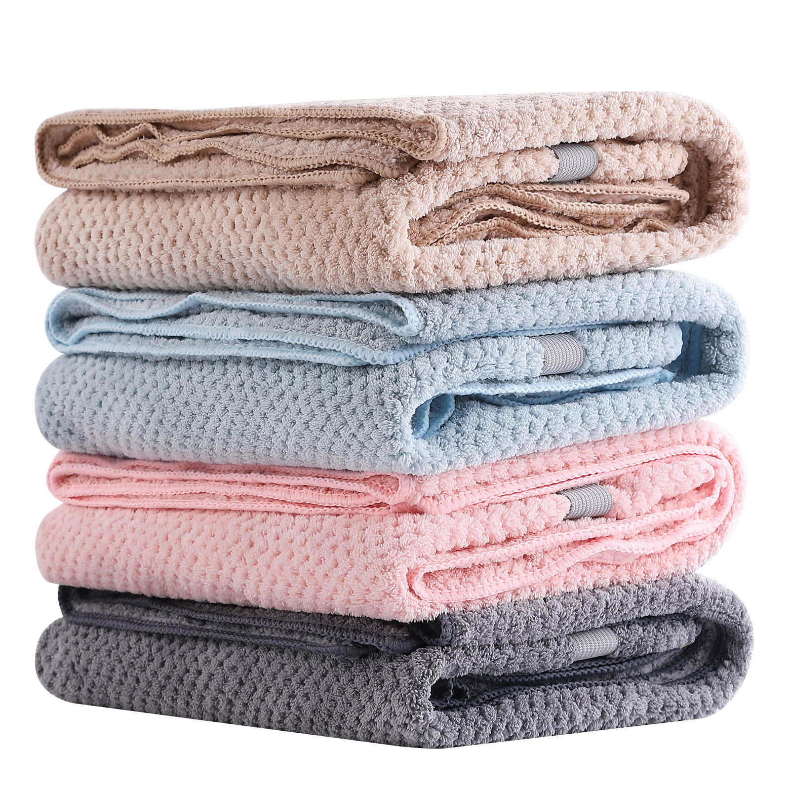 Custom Logo Microfiber Waffle Hair Turban Wrap Towels manufacture