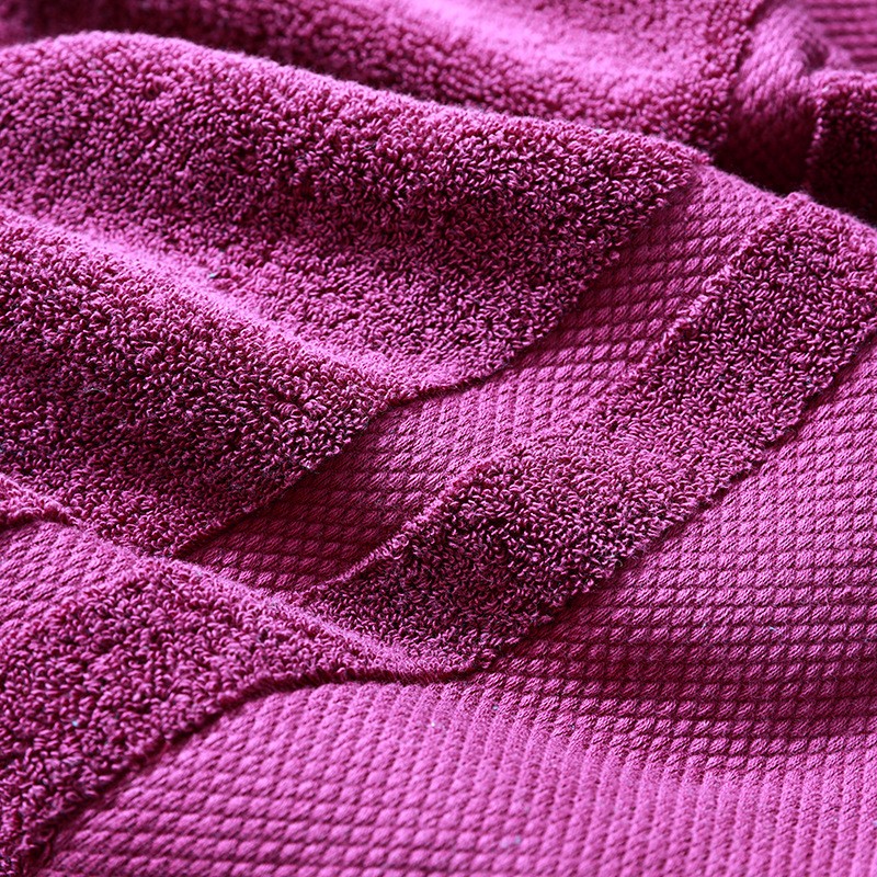 Detail-03 Customized Embroidery Logo Cotton Bath Towel Sets factory