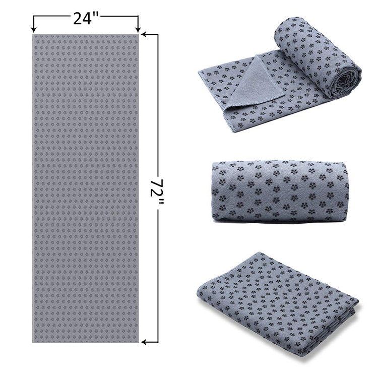 Detail-03 Custom Non Slip Hot Grip Yoga Mat Towel factory