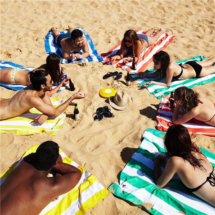 Detail-05_看图王 Stripe Microfibre Beach Towel With Mesh Bag details