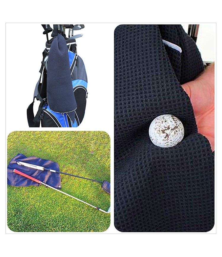 Detail-04 Tri-fold Golf Towel With Hook And Clip supplier