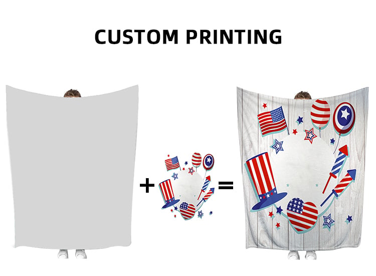 Detail-01 Custom Size Private Logo Digital Printing Sublimation Blankets details