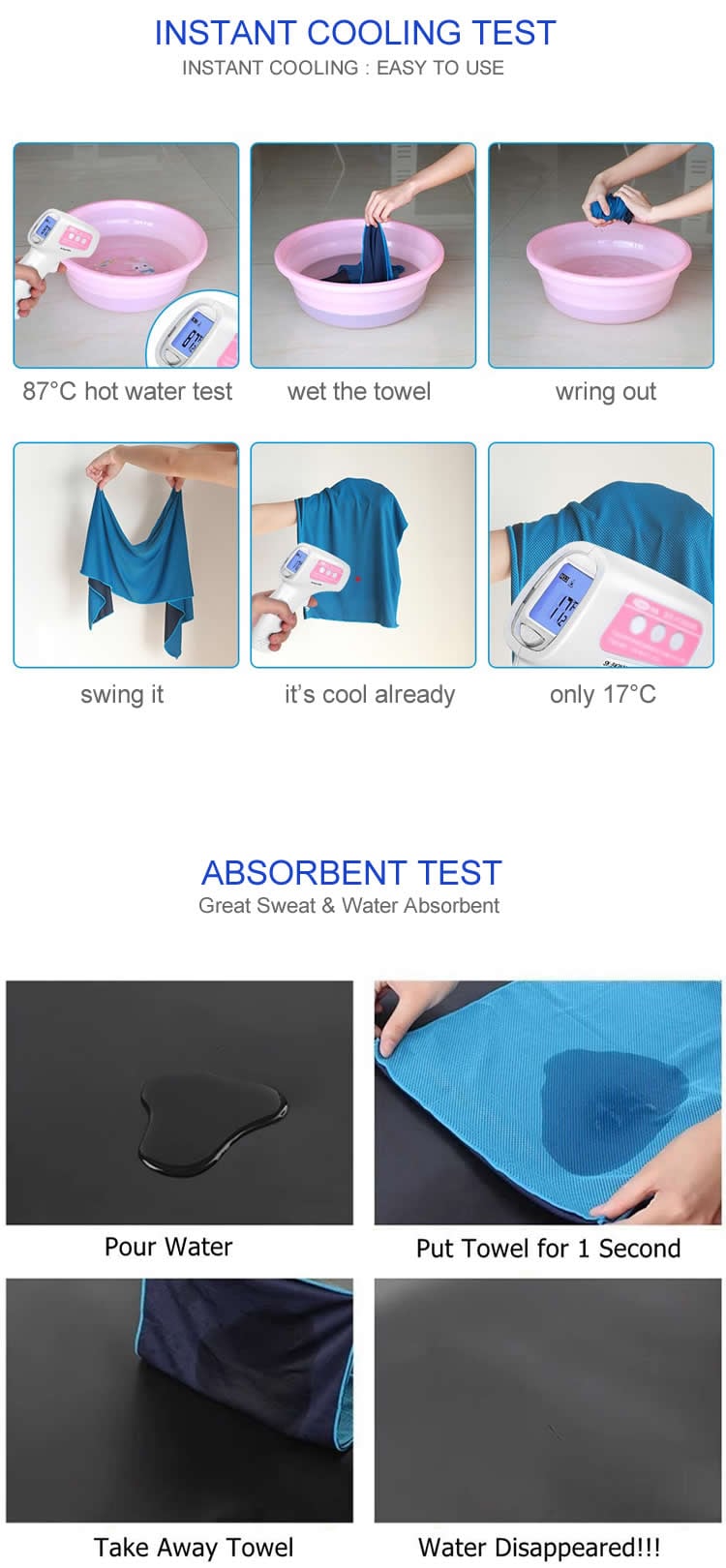 Detail-02 Custom Logo Printed Sport Cooling Towel supplier