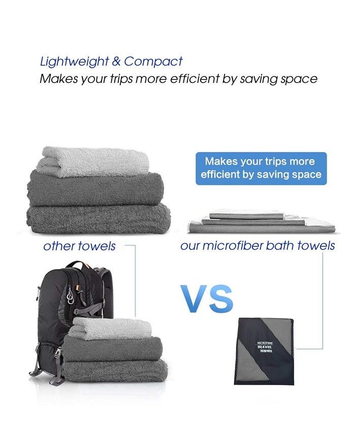 Detail-14 Quick-dry Microfiber Towel With Mesh Bag manufacture