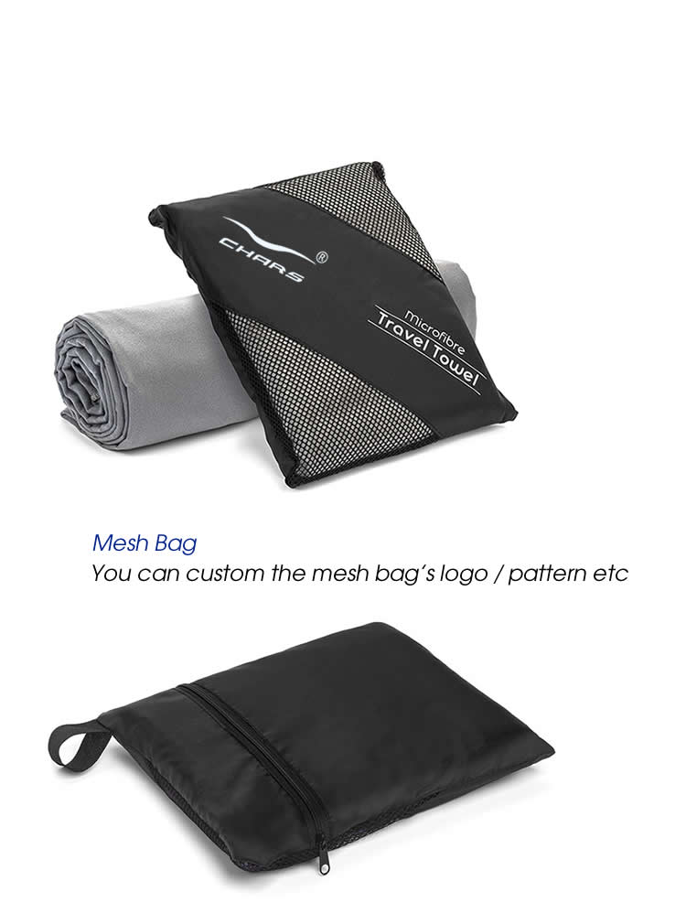 Detail-08 Quick-dry Microfiber Towel With Mesh Bag factory