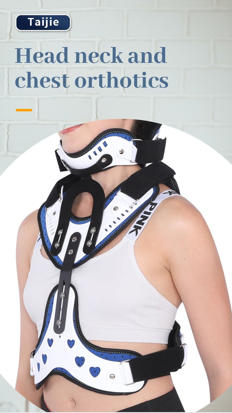 详情_002 TJNM001 Recovery Aid Premium Cervical Thoracic Orthosis Adjustable Head Neck And Chest Support For Posture Correction And Rehabilitation supplier