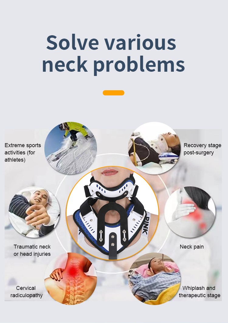 详情_003 TJNM001 Recovery Aid Premium Cervical Thoracic Orthosis Adjustable Head Neck And Chest Support For Posture Correction And Rehabilitation supplier