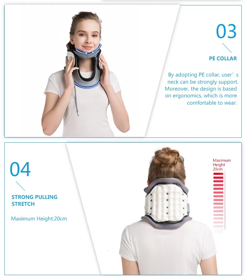 详情_004 TJ-NM006 Therapeutic Collar Medical-Grade Inflatable Neck Brace For Soothing Stiff Neck Relief And Support manufacture