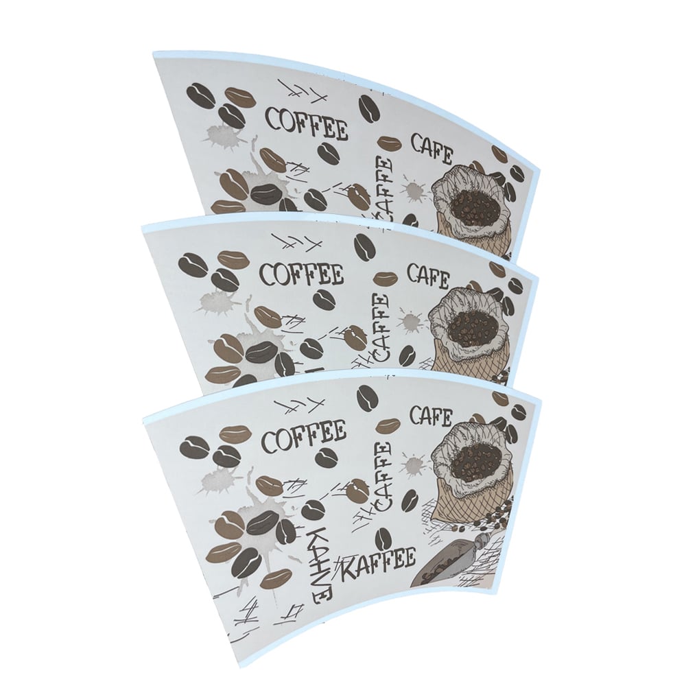 coffee tea cup making machine use flexography printing single pe 240gsm pe coated paper fan factory