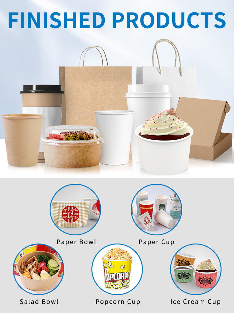 Blank White Bottom Cup Paper Cup Raw Materials For Disposable Paper Cup manufacture