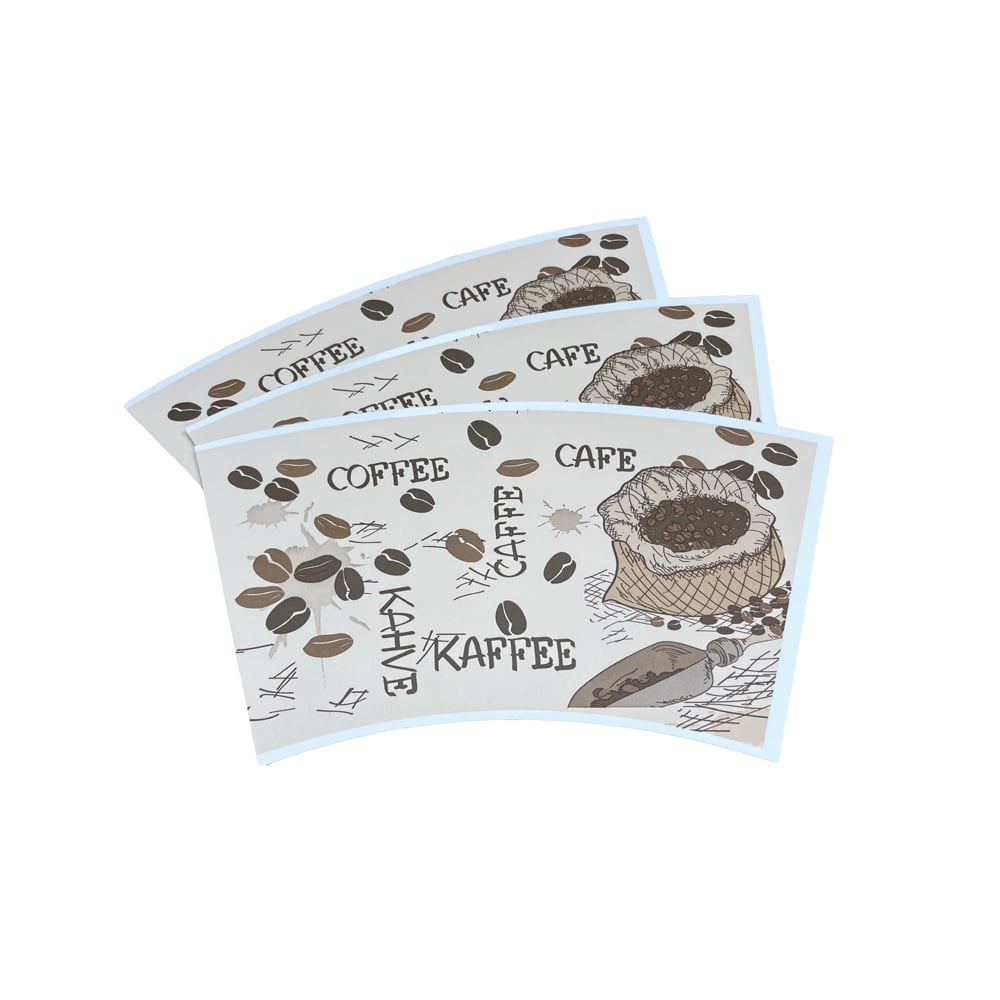 coffee tea cup making machine use flexography printing single pe 240gsm pe coated paper fan factory