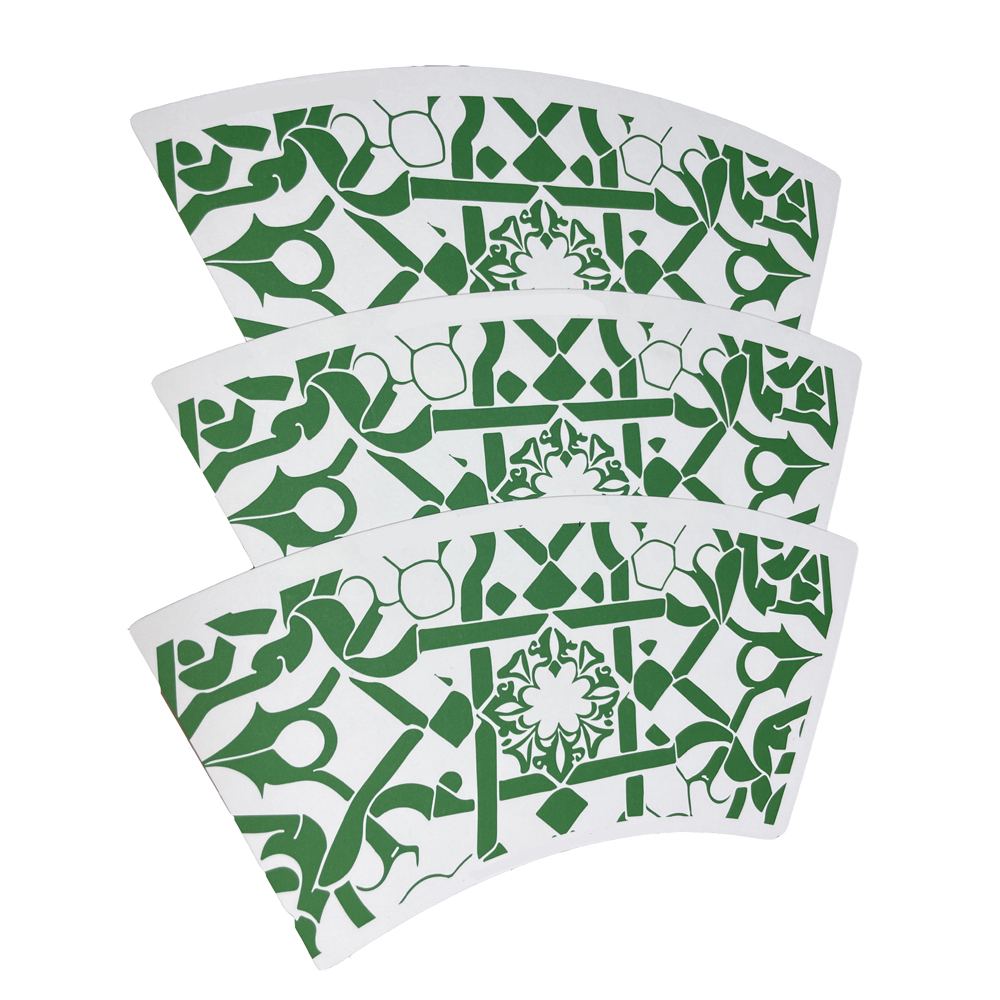 shirong flexography printing black coffee tea beverage drink cup use 210gsm single pe coated paper fan raw material supplier